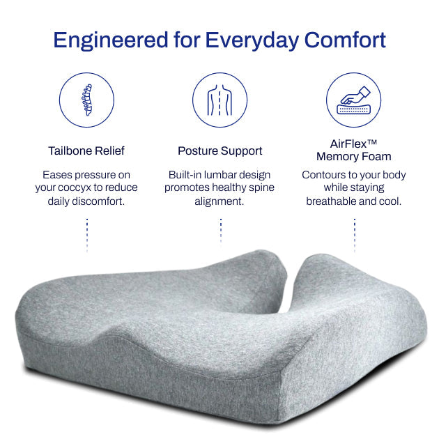 Tushion - Memory Foam Seat Cushion